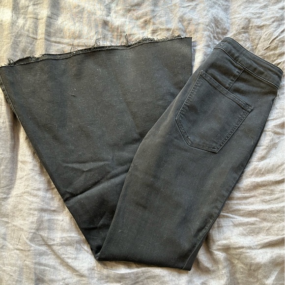 Free People super wide leg jeans, size 25, black - Picture 1 of 3